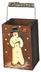 Snowman Tin Lantern