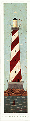 Lighthouse Red/Wht Print