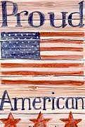 Proud American Art Flag