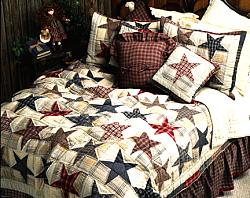Stars of America Quilt with Pillow Shams