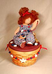 Liberty Longaberger Special Edition 2002 Doll With 2002 Longaberger Woven Memories Basket