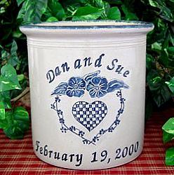 Personalized Pottery Crock