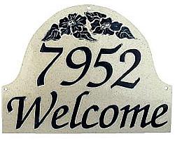 Welcome Address Pottery Plaque