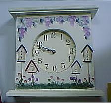 Wood Handpainted Clock